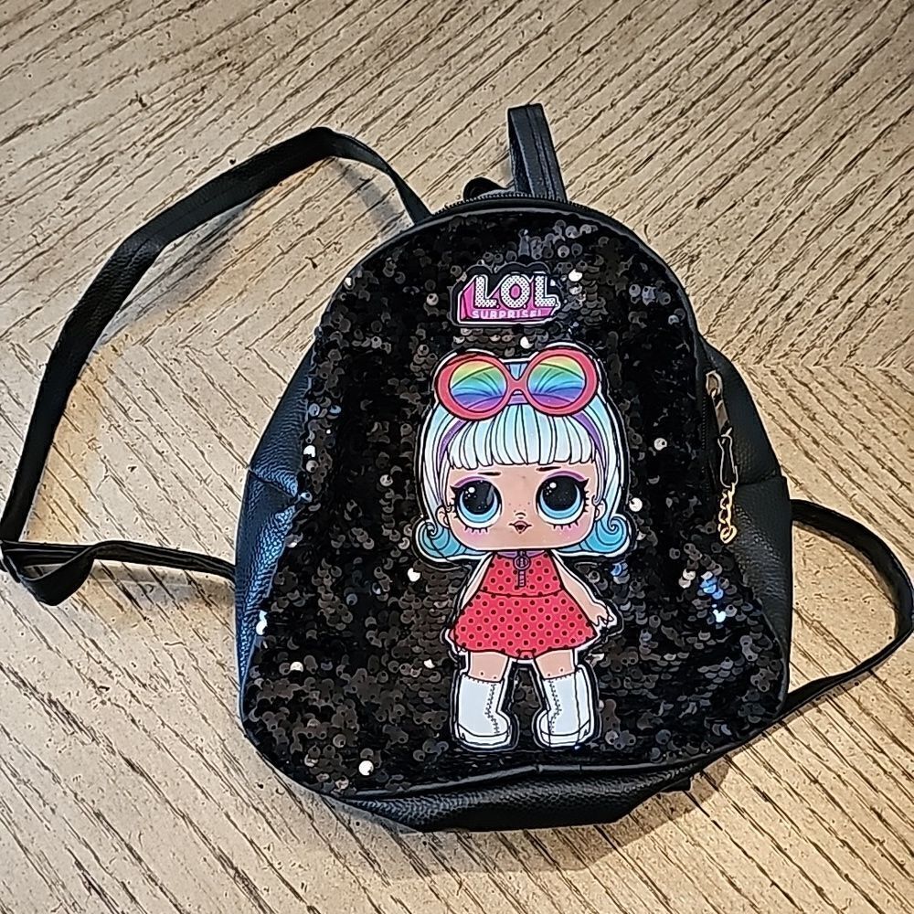 L.O.L surprise Black sequin mini back back
